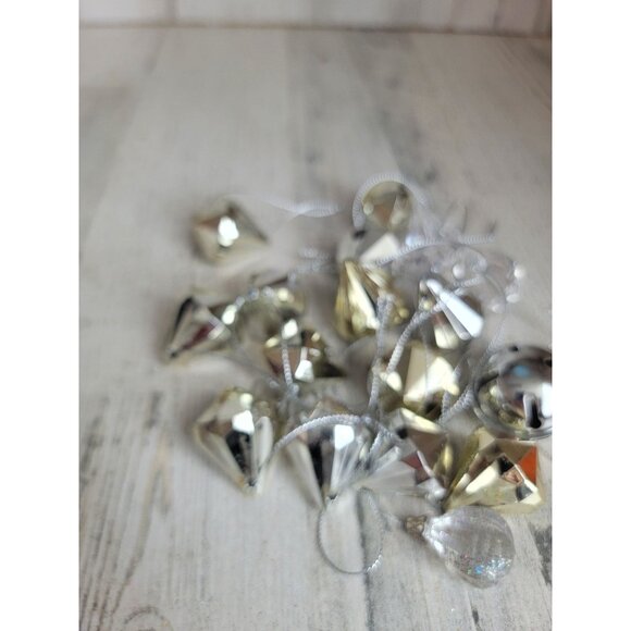 Diamond shaped pendant ornament mini Xmas abstract set - Picture 3 of 7